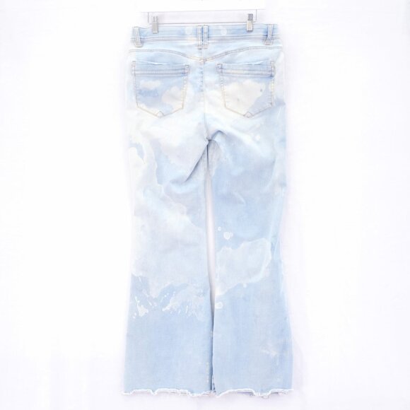 Democracy "Ab Technology" Factory Bleach Stain Light Blue Denim Jeans -10- 32/31 - Picture 5 of 9